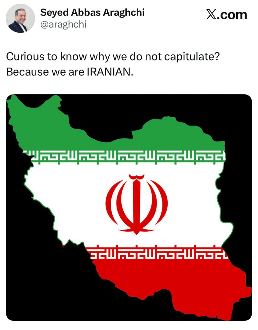 ہم ہتھیار نہيں ڈالتے، کیونکہ ہم ایرانی ہیں، عراقچی کا ٹرمپ کو پیغام