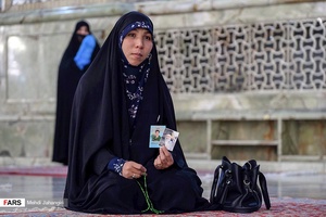 آئین وداع با پیکر شهید «نسیم افغانی»/ رواق امام خمینی حرم مطهر رضوی 