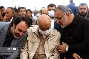 علیرضا زاکانی شهردار تهران و مهدی چمران رییس شورای شهر تهران در افتتاح فاز یک  بوستان ایرانیان