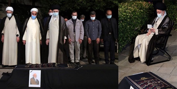 اقامه نماز میت بر بدن علامه حسن زاده آملی