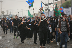 زائرین اربعین حسینی در پایانه مرزی شلمچه