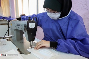 کارگاه تولید لباس محافظ پزشکی در همدان