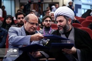  علیرضا زالی رئیس دانشگاه علوم پزشکی شهید بهشتی در آیین اختتامیه دومین سوگواره بین‌المللی روایت اربعین