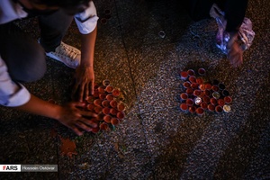 شمع هایی که در فراق حادثه تروریستی سوخت