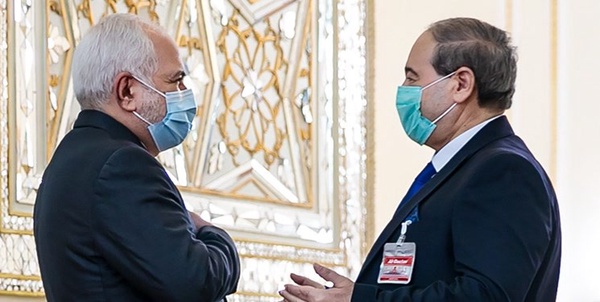 ظریف و فیصل المقداد وزیر خارجه سوریه
