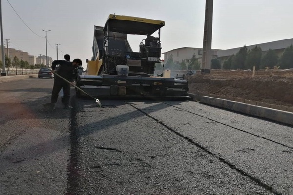احداث بلوار شهید سلیمانی آسفالت ریزی قم