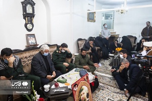 اعلام خبر بازگشت پیکر شهید مدافع حرم مصطفی چگینی به  کشور توسط سردار حسن حسن‌زاده فرمانده سپاه محمد رسول الله تهران بزرگ