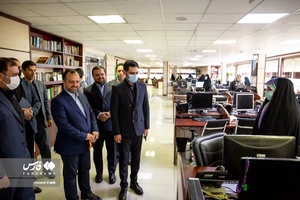 بازدید سیداحسان خاندوزی  وزیر اقتصاد و دارایی از تحریریه خبرگزاری فارس