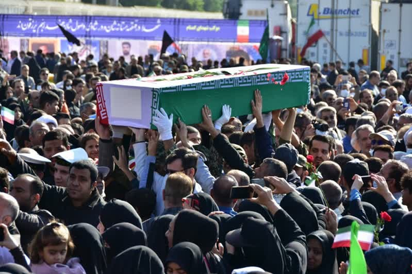 تشییع شهید گمنام در شلمچه