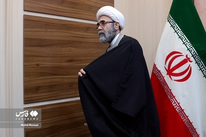 حجت الاسلام و المسلمین محمد حسین موسی پور نماینده ولی فقیه و رییس شورای هماهنگی تبلیغات اسلامی در پایان نشست خبری 