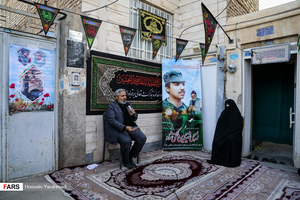 روضه‌‌ی خانگی درمقابل منزل شهید حسین مالکی‌نژاد
