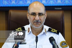  سردار محمدحسین حمیدی رییس پلیس راهنمایی و رانندگی تهران بزرگ نشست خبری 