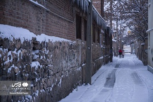 برف زمستانه اردبیل / کوچه عارف
