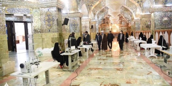 کارگاه ماسک در شاه چراغ