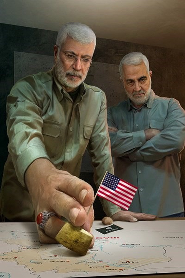 شهیدان حاج قاسم سلیمانی و ابومهدی المهندس
