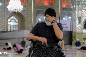آئین وداع با پیکر شهید «نسیم افغانی»/ رواق امام خمینی حرم مطهر رضوی 