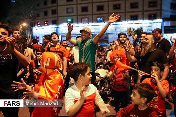 شادی هواداران پرسپولیس در تهران
