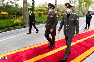 دیدار سپهبد «شیرعلی میرزا» وزیر دفاع تاجیکستان با امیر سرتیپ حاتمی 