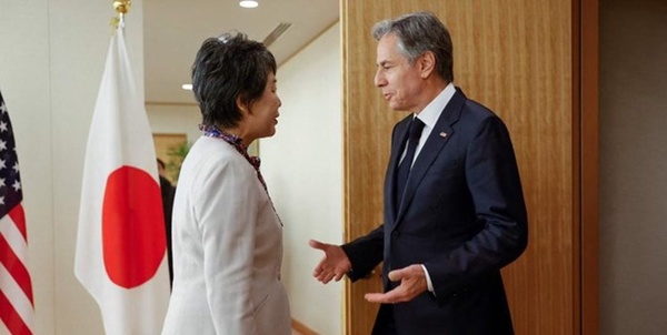 بلینکن و وزیر ژاپنی