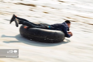 تیوپ سواری در دامنه کوه میشو