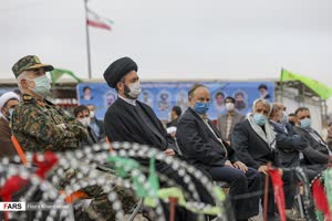 حضور آیت الله سید حسن عاملی نماینده ولی فقیه در استان و سردار حسینی فرمانده  انتظامی استان اردبیل در مراسم افتتاحیه نمایشگاه رزمی و فرهنگی دفاع مقدس 