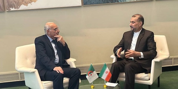 امیرعبداللهیان و احمد عطاف وزیر خارجه الجزایر