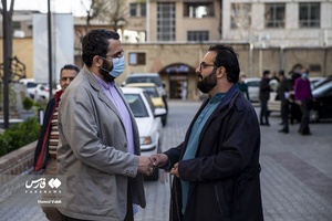محمد مهدی دادمان رئیس حوزه هنری در جشن هنرمندان برای خسروباباخانی