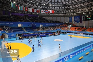 دیدار تیم‌های ملی هندبال ایران و کویت در مسابقات هندبال بازی‌های آسيايی هانگژو