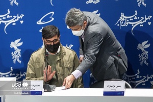 محمدرضا شفیعی تهیه کننده  فیلم «ضد» درنشست خبری  دهمین روزاز چهلمین جشنواره فیلم فجر