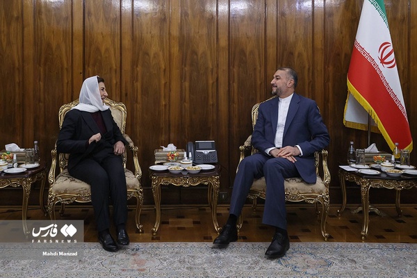 دیدار بثینه شعبان مشاور ویژه رئیس جمهور سوریه با حسین امیرعبداللهیان وزیر امور خارجه 