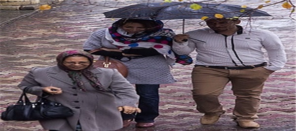 بارش باران پاییزی در یزد