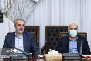 سیدرضا فاطمی امین وزیر صنعت، معدن و تجارت در جلسه مجمع عمومی بانک‌ها