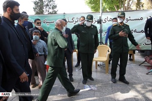 حضور سردار فلاح‌زاده جانشین فرمانده نیروی قدس سپاه در مراسم ترحیم شهید حجازی