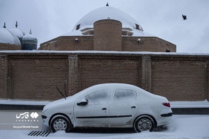 برف زمستانه اردبیل / بقعه شیخ صفی الدین اردبیل