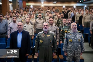 امیر خلبان یوسف قربانی فرمانده هوانیروز ارتش  در مراسم گرامیداشت عملیات مرصاد