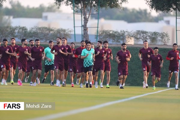 گزارش تصویری از تمرین بانشاط پرسپولیسی ها در دوحه