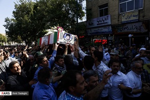 مراسم تشییع پیکر مطهر شهید حسن جنگجو در تبریز