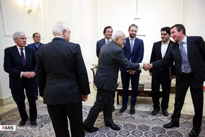 دیدار جک استراو وزیر خارجه اسبق انگلیس و هیأت همراه با محمدجواد ظریف