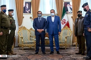 دیدار جمعه عناد سعدون وزیر دفاع عراق و هیات همراه با امیر دریابان علی شمخانی دبیر شورای عالی امنیت ملی