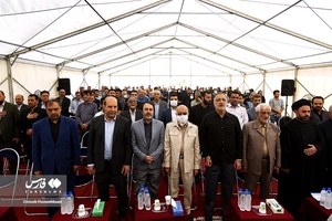 علیرضا زاکانی شهردار تهران و مهدی چمران رییس شورای شهر تهران در افتتاح فاز یک  بوستان ایرانیان