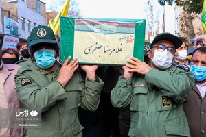 تشیع پیکر شهید مدافع حرم در پیشوا