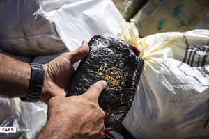 تریاک کشف‌شده که از پاکستان وارد ایران شده است