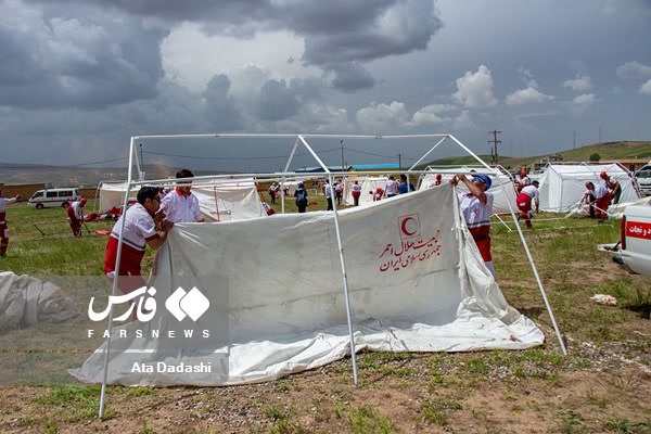 مانور اسکان هزارنفری اضطراری هلال احمر منطقه ای شمالغرب کشور