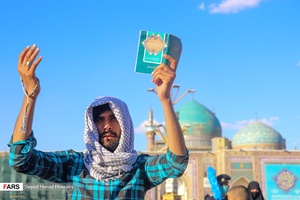 گزارش تصویری| مراسم دعای عرفه حسینی در حرم مطهر رضوی