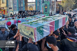 تشییع 5 شهید گمنام در زاهدان