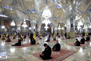 آئین وداع با پیکر شهید «نسیم افغانی»/ رواق امام خمینی حرم مطهر رضوی 
