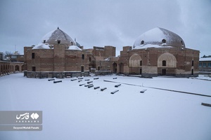 برف زمستانه اردبیل / بقعه شیخ صفی الدین اردبیل