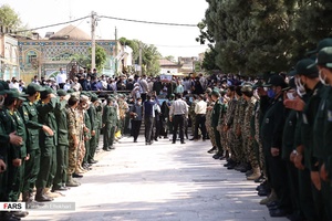 تشییع پیکر شهید مدافع وطن  امیرحسین علیخانی در قزوین