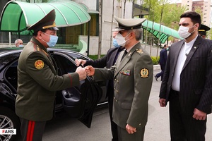 دیدار سپهبد «شیرعلی میرزا» وزیر دفاع تاجیکستان با امیر سرتیپ حاتمی 