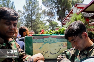 تشییع  شهید مدافع حرم فاطمیون محمّد جعفری گنجی